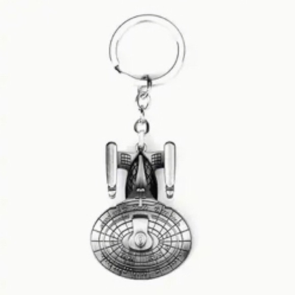 Other - Space Ship Key Chain Silver Tone